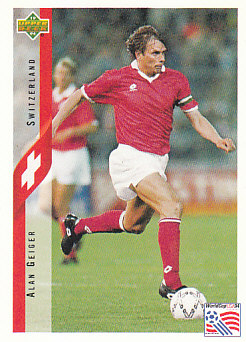 Alain Geiger Switzerland Upper Deck World Cup 1994 Eng/Spa #132